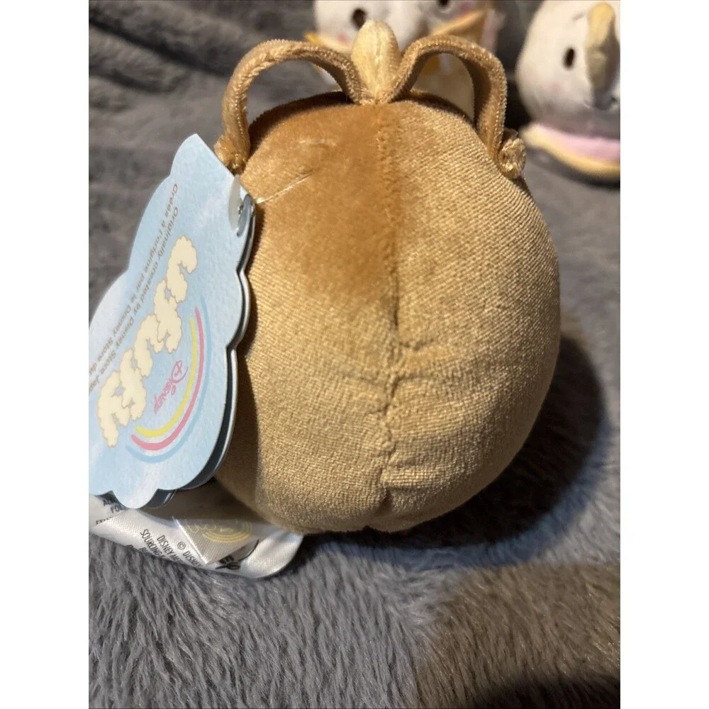 Disney Store Ufufy Beauty And The Beast Cogsworth Lumiere And Chip Plush Lot NWT